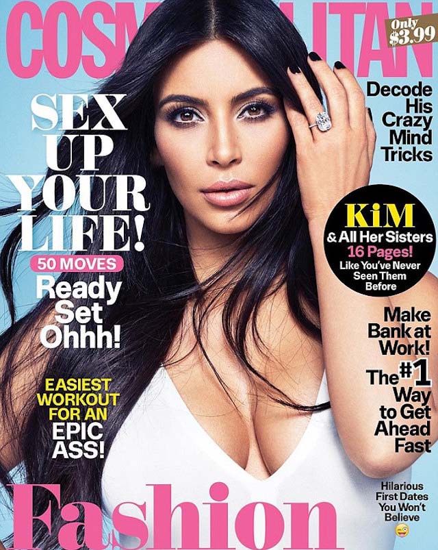 Kim Kardashian posted her single cover of the 50th Anniversary Edition in November 2015