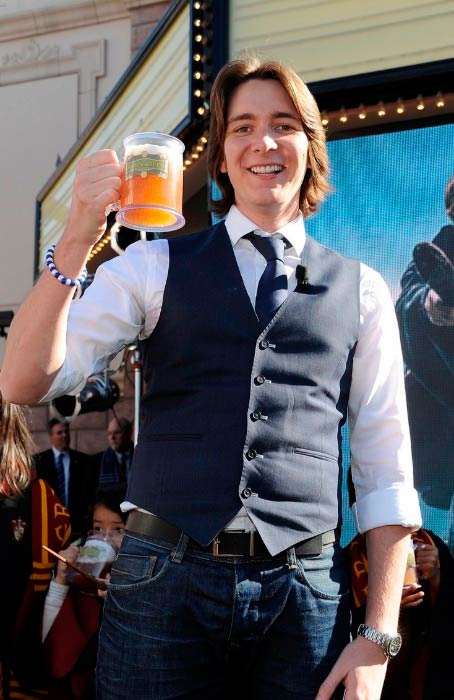 james phelps at the universal studios hollywood hosts butterbeer