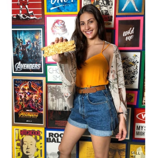 Amyra Dastur sending Sand-wishes on Sandwich Day in November 2019