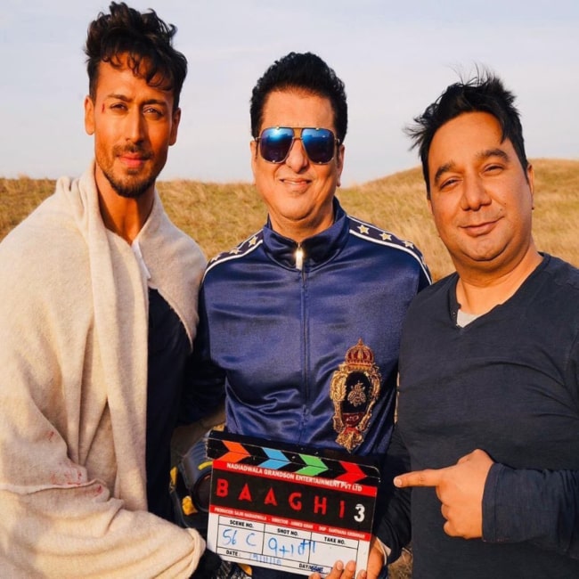 Sajid Nadiadwala on the sets of Baaghi 3.