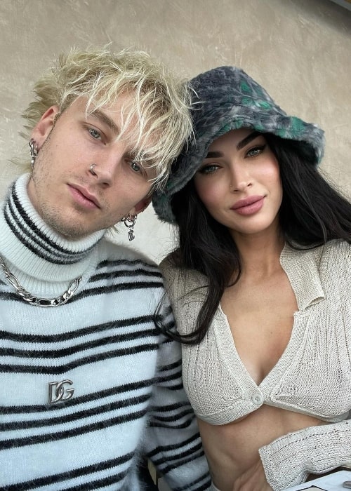 Megan Fox with Machine Gun Kelly in January 2022 at Lake Como in Italy