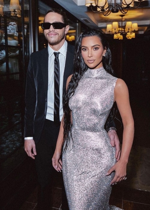 Kim Kardashian with Pete Davidson in May 2022