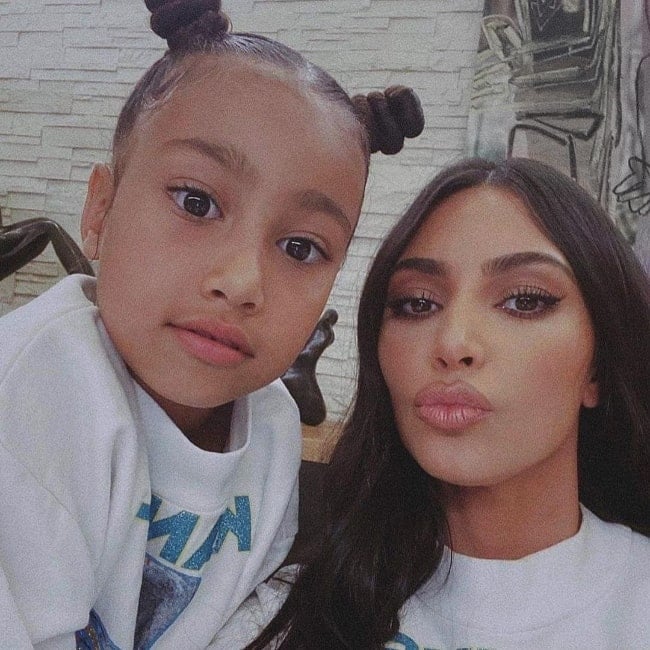 Kim Kardashian with her daughter North West in June 2022