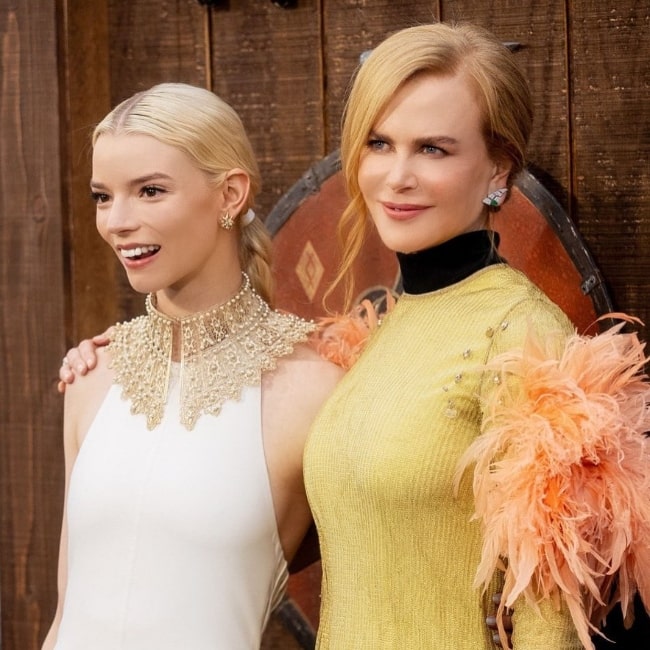 Nicole Kidman with Anya-Taylor Joy in April 2022