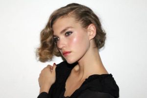 Arizona Muse in black dress