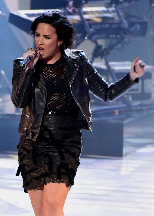 Demi Lovato during American Idol in March 2016