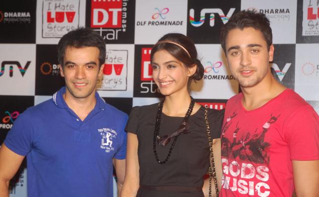 Sonam Kapoor with Punit and Imraan Khan