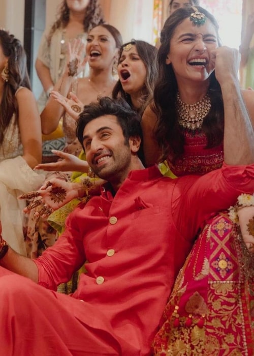 Alia Bhatt and Ranbir Kapoor during Mehendi ceremony in April 2022