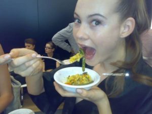 Behati Prinsloo eating