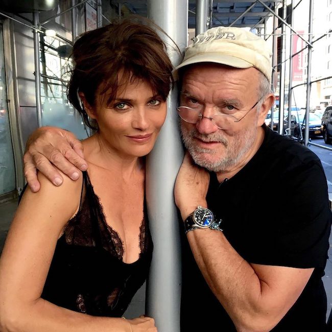 Helena Christensen with Peter of Peter Lindbergh Foundation in September 2020