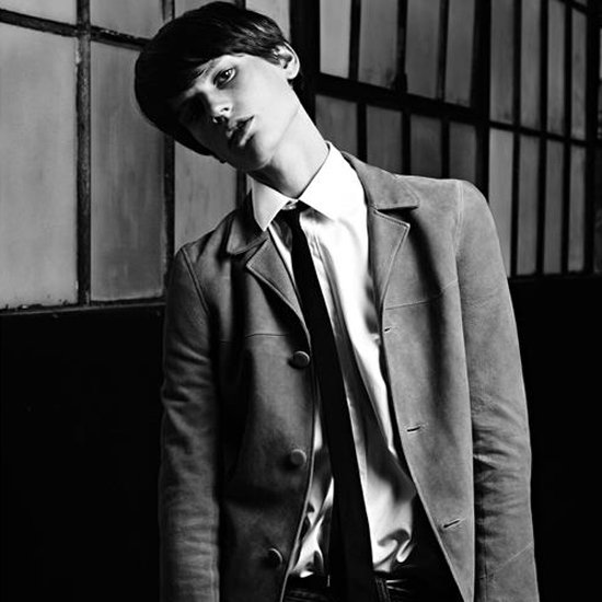 Saskia de Brauw Menswear line Saint Laurent photoshoot