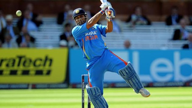 Mahendra Singh Dhoni playing shot