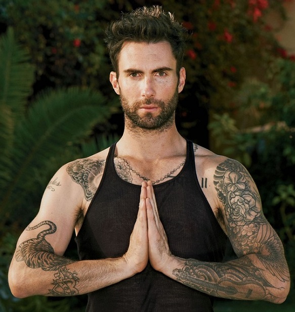 Adam Levine Yoga Pose