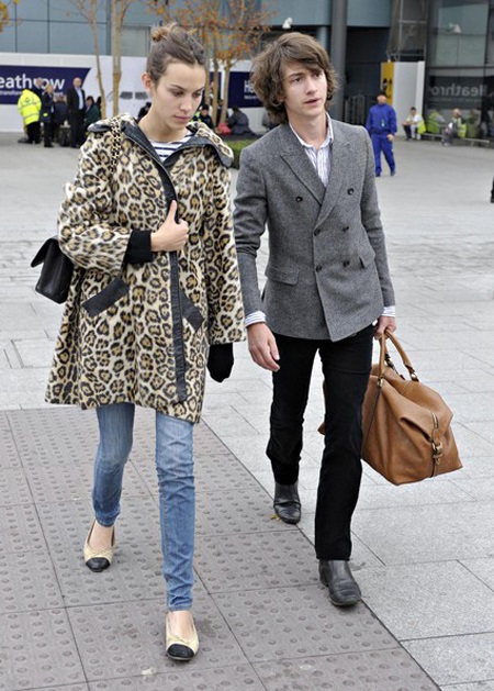 Alexa Chung with ex-boyfriend Alex Turner