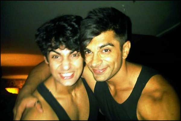 Karan Wahi with the trainer Karan Singh Grover