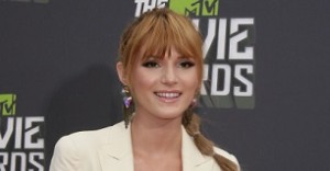 Bella Thorne in tight suit