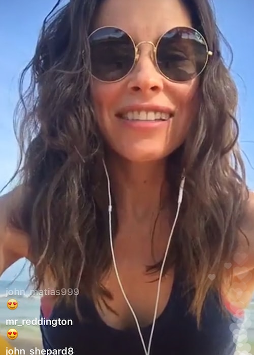 Evangeline Lilly in a still from the live Instagram chat in May 2018