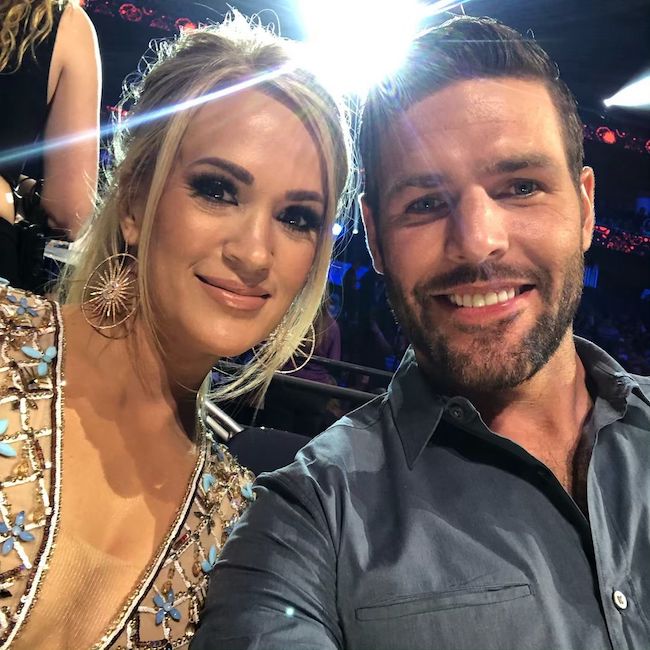 Mike Fisher and Carrie Underwood in June 2019