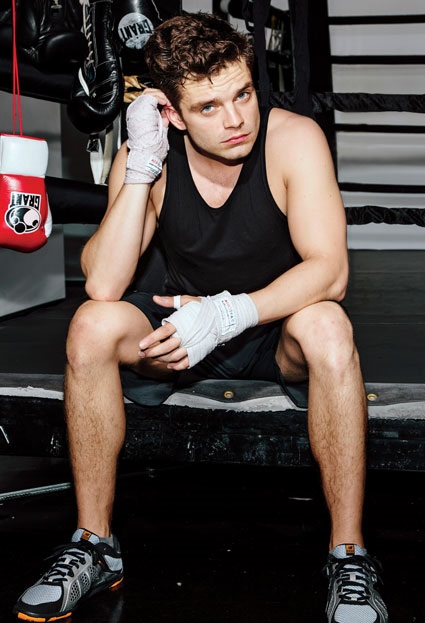 Sebastian Stan boxing workout