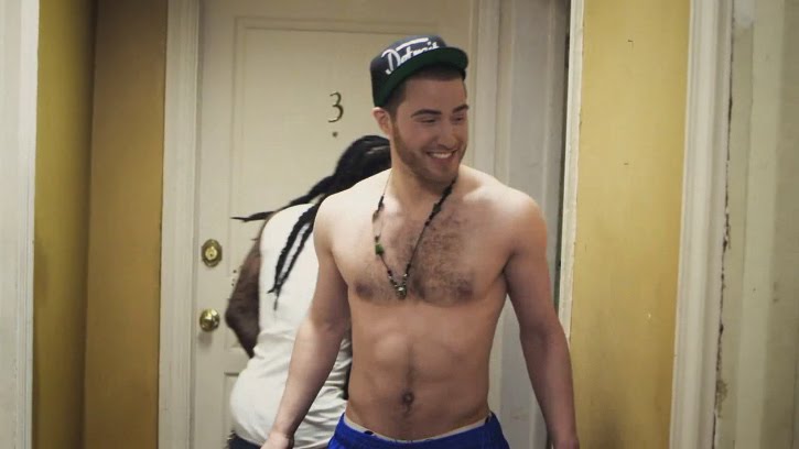 Mike Posner shirtless