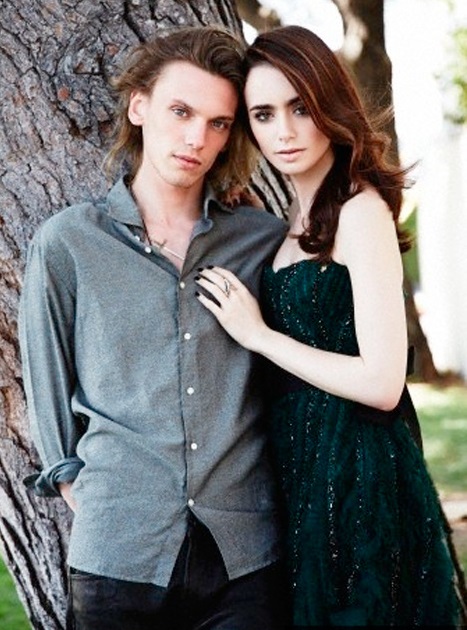 Jamie Campbell Bower and Lily Collins