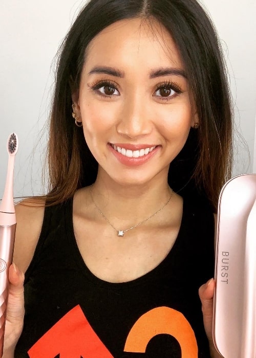 Brenda Song supporting Stand Up To Cancer for Breast Cancer Awareness Month in October 2020