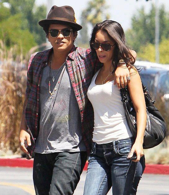 Bruno Mars with his Puerto Rican model girlfriend Jessica Caban