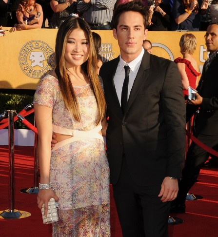 Jenna Ushkowitz and Michael Trevino