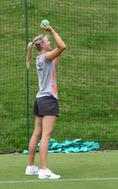 Maria Sharapova workout during Wimbledon