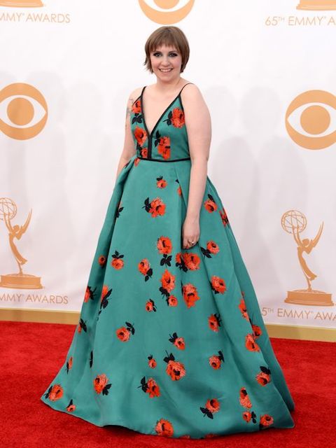 Lena Dunham during Emmy Awards