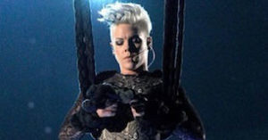 Singer Pink performing