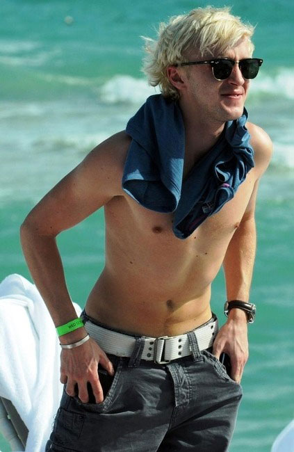 Tom Felton shirtless