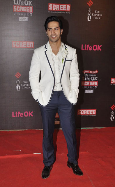 Varun Dhawan during Screen Awards 2014