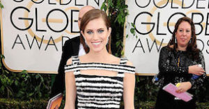 Allison Williams during Golden Globes 2014