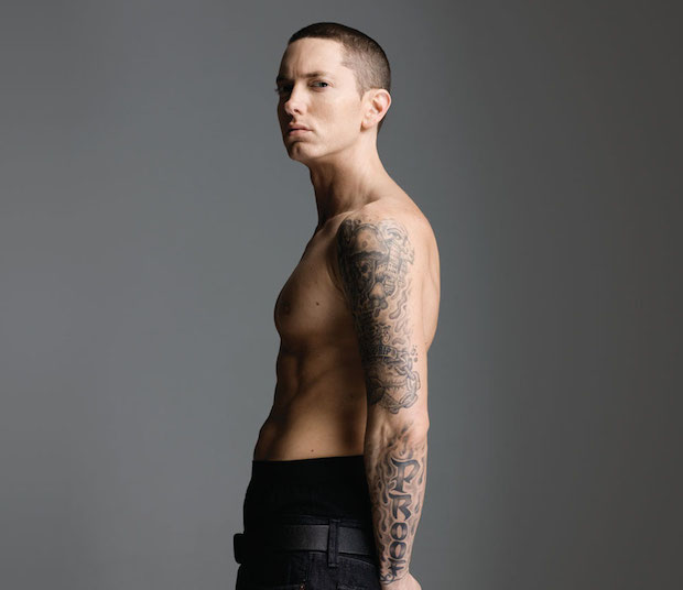 Eminem shirtless