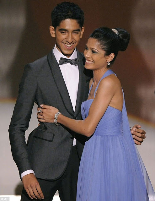 Freida Pinto and Dev Patel