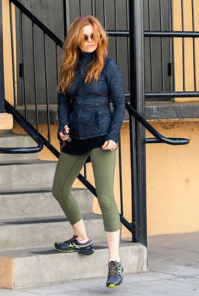 Isla Fisher leaving gym