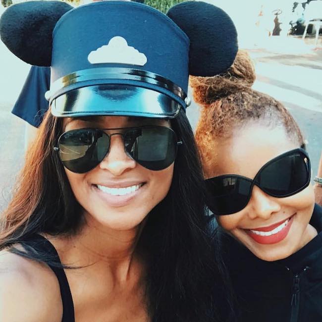 Janet Jackson (Right) with Ciara at Disneyland Park in October 2017