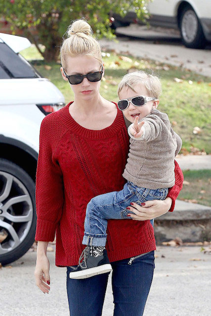 January Jones with her son Xander Dane Jones