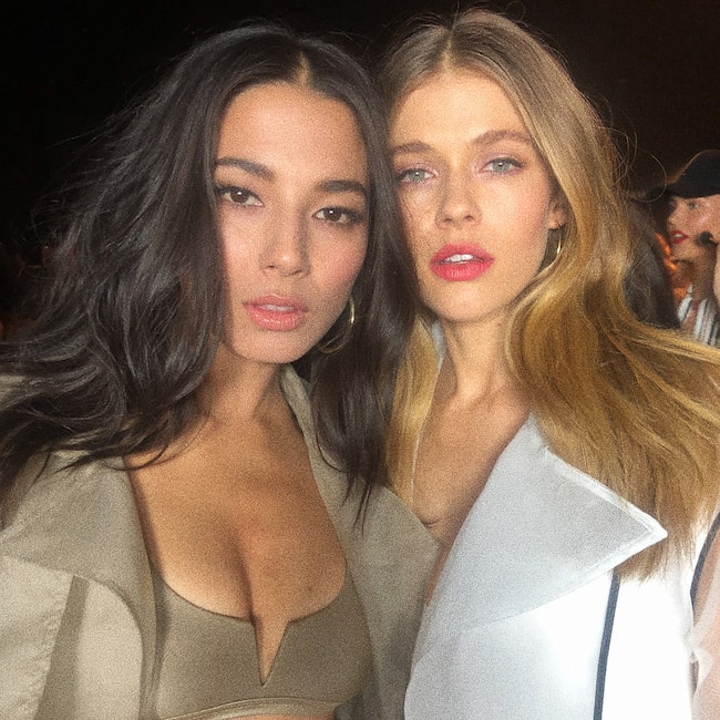 Jessica Gomes and Victoria Lee together during David Jones Show 2018