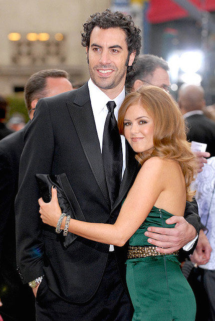 Isla fisher and Sacha Baron Cohen