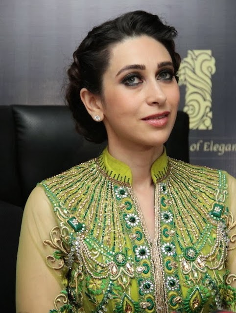 Karisma Kapoor in beautiful Light Green Anarkali Long Frock