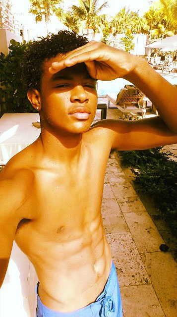 Trevor Jackson shirtless