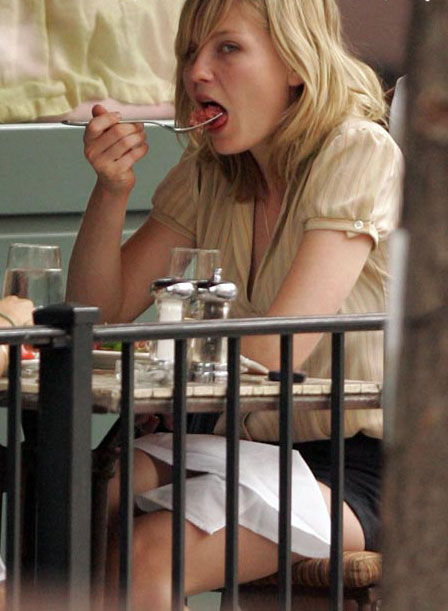 Kirsten Dunst eating her diet