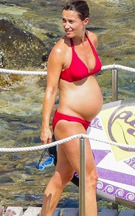 Pregnant Pippa Middleton during a babymoon