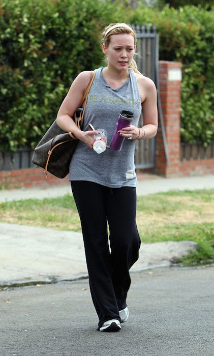 Hilary Duff workout