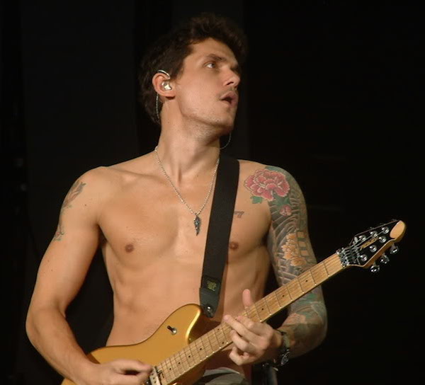 John Mayer shirtless