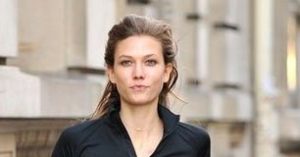 Karlie Kloss running outdoors
