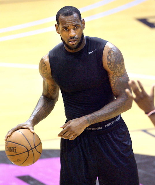 LeBron James basketball workout