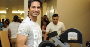Shahid Kapoor in gym